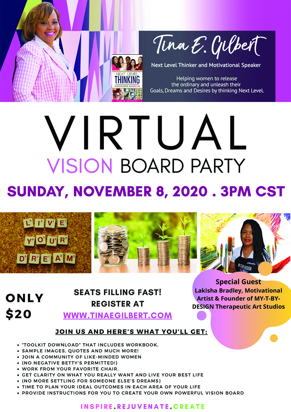 vision board party invitation Vision board party invitation template ...